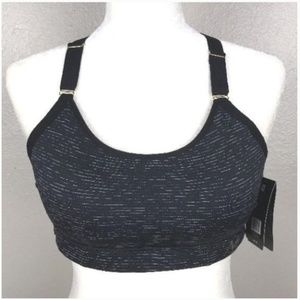 Versace 1969 Black Medium Support Sports Bra